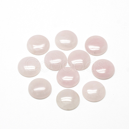 Natural Rose Quartz Cabochons X-G-R416-20mm-48-1