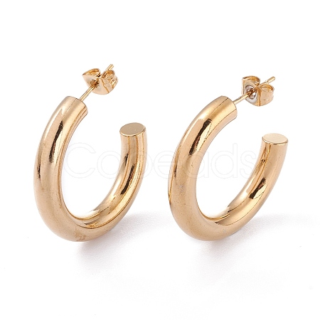 201 Stainless Steel Stud Earrings EJEW-F272-02C-G-1