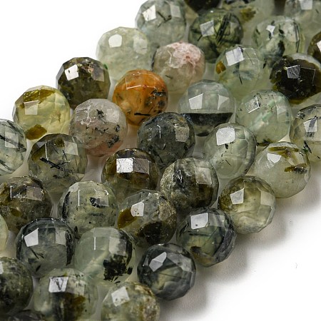 Natural Prehnite Beads Strands X-G-G457-8mm-03F-01-1