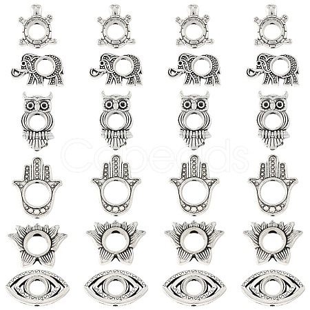 30Pcs 6 Styles Alloy Spacer Beads FIND-YW0007-82-1