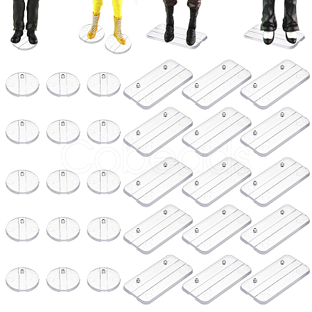 100Pcs 2 Styles PC Plastic Action Figure Display Pedestals ODIS-NB0001-66A-1