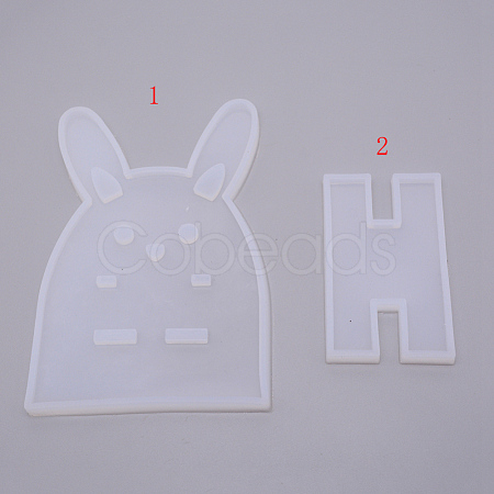Rabbit Cellphone Holder Silicone Molds DIY-WH0176-14-1