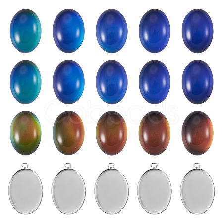 DIY Oval Pendant Making Kits DIY-TA0015-36-1