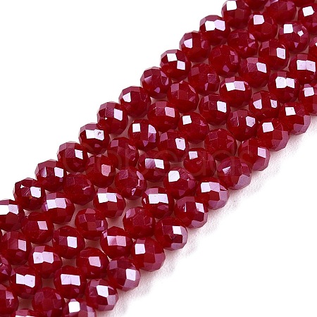 Electroplate Glass Beads Strands EGLA-A044-P3mm-A02-1