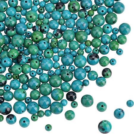 Olycraft 6 Strands 3 Style Synthetic Chrysocolla Beads Strands G-OC0002-78-1