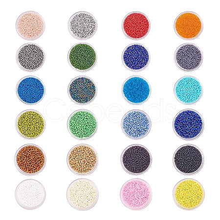 PandaHall Elite Glass Seed Beads SEED-PH0009-01-1