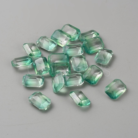 130Pcs Gradient Color Transparent Resin Cabochons RESI-TAC0018-30H-1