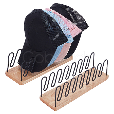 Wood Hat Storage Rack AJEW-WH0410-186-1