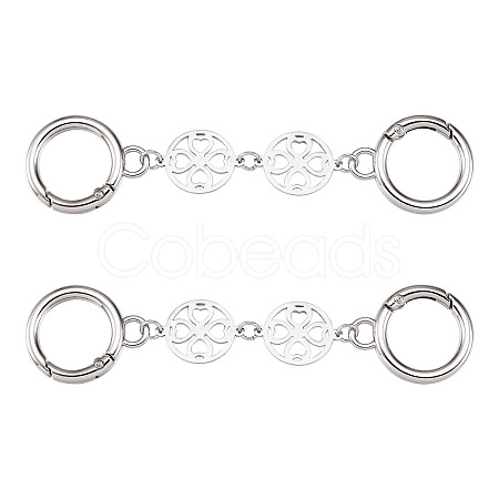 2Pcs 304 Stainless Steel Bag Extension Chains AJEW-TAC00013-1