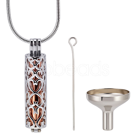 DIY Stainless Steel Pendant Necklaces Making Kits DIY-CN0003-75RG-1