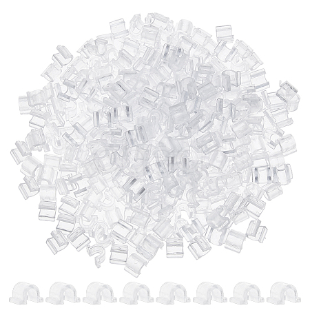 1000Pcs AS Plastic Base Buckle Hair Findings FIND-FH0011-19A-1