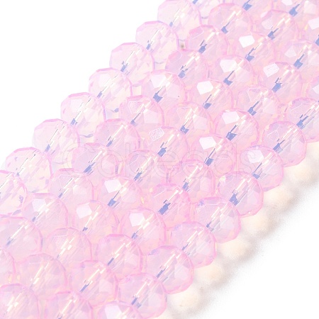 Baking Paint Transparent Glass Beads Strands DGLA-A034-J8MM-D09-1