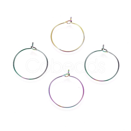 Ion Plating(IP) 316L Surgical Stainless Steel Hoop Earring Findings STAS-D164-05M-1