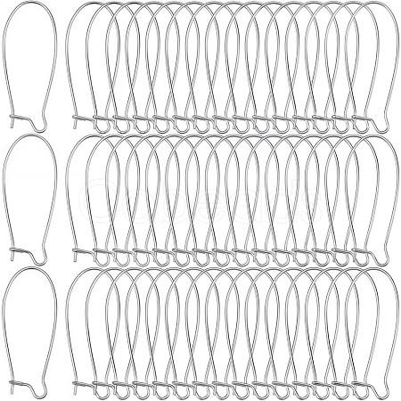 120Pcs 304 Stainless Steel Hoop Earrings Findings Kidney Ear Wires STAS-SP0001-32C-P-1