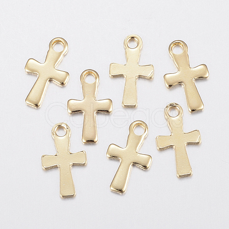304 Stainless Steel Tiny Cross Charms X-STAS-H436-49-1
