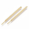 Brass Pins, Nickel Free, Real 18K Gold Plated, 36x1.5x1.5mm, Hole: 1.2mm, Pin: 0.7mm