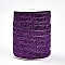 Glitter Sparkle Ribbon, Polyester & Nylon Ribbon, Purple, 3/8 inch(9.5~10mm), about 50yards/roll(45.72m/roll)