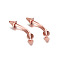 304 Stainless Steel Eyebrow Rings, Curved Barbell, Eyebrow Piercing Jewelry, Rose Gold, 3mm, Pin: 1.2x6mm