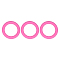 3Pcs Ring Silicone Focal Beads, Chewing Beads  For Teethers, DIY Nursing Necklaces Making, Hot Pink, 65x9.5mm, Hole: 3mm, Inner Diameter: 44mm