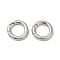 Non-Tarnish 304 Stainless Steel Spring Gate Ring, Stainless Steel Color, 12x2mm