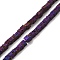 Electroplated Natural Lava Rock Beads Strands, Square, Purple Plated, 2.5x2.5x2.5mm, Hole: 0.8mm, about 158pcs/strand, 16.14''(41cm)