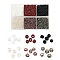 4500Pcs 6 Style 12/0 Glass Seed Beads, Silver Lined & Opaque Colours, Round Hole Beads, Gray, 2mm, Hole: 1mm, 750pcs/style