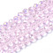 Electroplate Glass Beads Strands, AB Color Plated, Faceted, Rondelle, Pink, 6x5mm, Hole: 1mm, about 83~85pcs/strand, 38~39cm