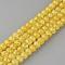 Synthetic Crackle Quartz Beads Strands, Round, Dyed, Gold, 10mm, Hole: 1mm, about 42pcs/strand, 15 inch