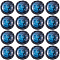 Gorgecraft 20Pcs 1-Hole Resin Shank Button, with ABS Plastic Findings, Half Round, Blue, 25x14mm, Hole: 3mm