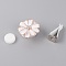 Zinc Alloy with Rhinestones Car Perfume Decoration Set, Chrysanthemum, White, 32.5x16mm, Inner Diameter: 17x9mm