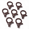 Plastic Lobster Claw Clasps, Coffee, 35x24.5x6mm, Hole: 3mm