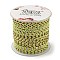 4-Ply Polycotton Cord, Handmade Macrame Cotton Rope, with Gold Wire, for String Wall Hangings Plant Hanger, DIY Craft String Knitting, Dark Sea Green, 1.5mm, about 21.8 yards(20m)/roll