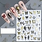 Butterfly Paper Nail Art Stickers, Self-Adhesive Nail Design Art, for Nail Toenails Tips Decorations, Gold, 9.2x7.3cm