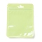 Rectangle Plastic Zip Lock Gift Bags, with Transparence Windows Resealable Bags, Green Yellow, 13x10x0.15cm, Unilateral Thickness: 2.5 Mil(0.065mm)