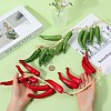 2Pcs 2 Colors Foam Simulated Chili Hanging Decorations AJEW-GF0009-60-3
