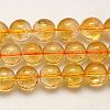 Grade A Natural Citrine Beads Strands G-G448-8mm-15-1