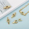 Brass Micro Pave Cubic Zirconia Fold Over Clasps X-KK-P164-12G-5