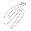 Anti-Tarnish Rhodium Plated 925 Sterling Silver Wheat Chains Necklace for Women STER-I021-02B-P-4
