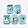 Assembled Synthetic Imperial Jasper and Turquoise Pendants G-S329-049-1