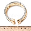 Two-tone Iron Multi-strand Snake Chain Cuff Bangles for Women BJEW-P390-01A-A-3