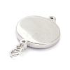 Brass Micro Pave Clear Cubic Zirconia Pendants ZIRC-L091-082P-2