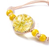 Handmade Dry Pressed Flower Link Bracelet for Girl Women BJEW-C004-01D-2