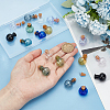 18Pcs 9 Color Transparent Glass Wish Bottle Pendants GLAA-BC0001-28-3