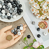 6 Styles Painted Natural Wood Beads WOOD-SP0001-10-3