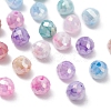 6 Colors Opaque Baking Painted Crackle Glass Beads Strands EGLA-YW0001-21-4