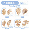 8Pcs 4 Styles Brass with Clear Cubic Zirconia Stud Earring Findings KK-TA0002-61-4
