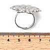 Adjustable 304 Stainless Steel Open Cuff Ring Components STAS-P403-01A-P-3