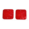 Spray Painted Capiz Shell Pendants LS-SHEL-N026-174C-2