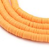 Flat Round Handmade Polymer Clay Beads CLAY-R067-6.0mm-15-3