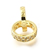 Brass Micro Pave Clear Cubic Zirconia Beads KK-V008-14B-G-1